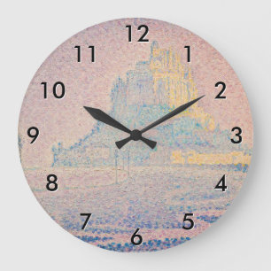Paul Signac - Mont Saint Michel Nebel und Sonne Große Wanduhr