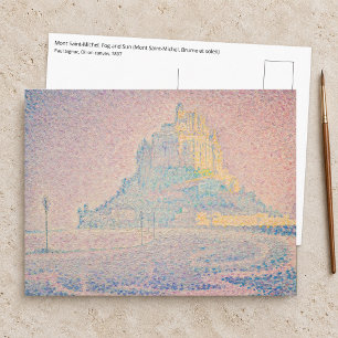 Paul Signac - Mont Saint Michel, Nebel und Sonne Postkarte
