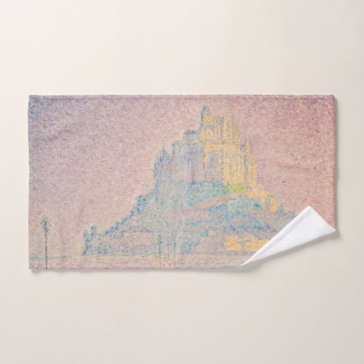Paul Signac - Monte Saint Michel Fog und Sun Badhandtuch Set (Handtuch)