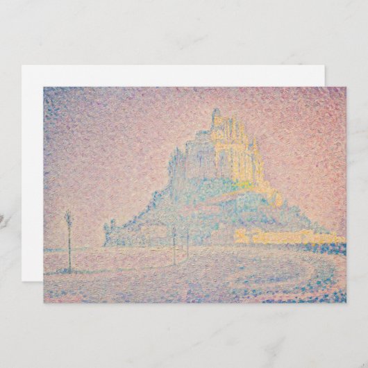 Paul Signac - Monte Saint Michel Fog und Sun Einladung (Vorne/Hinten)