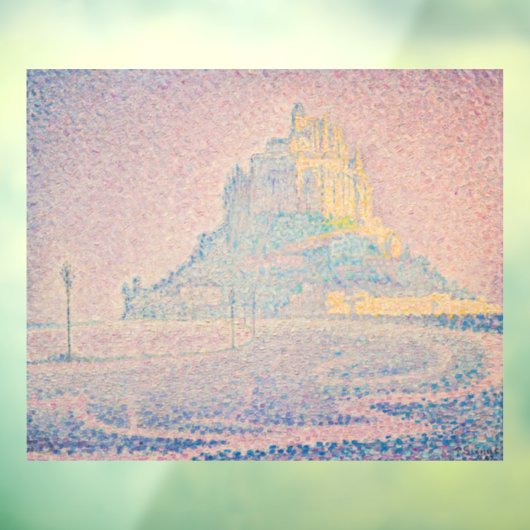 Paul Signac - Monte Saint Michel Fog und Sun Fensteraufkleber (Blatt 3)
