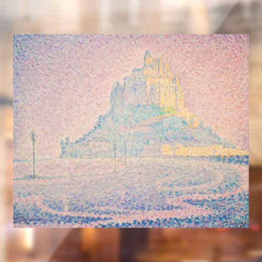 Paul Signac - Monte Saint Michel Fog und Sun Fensteraufkleber (Blatt 2)