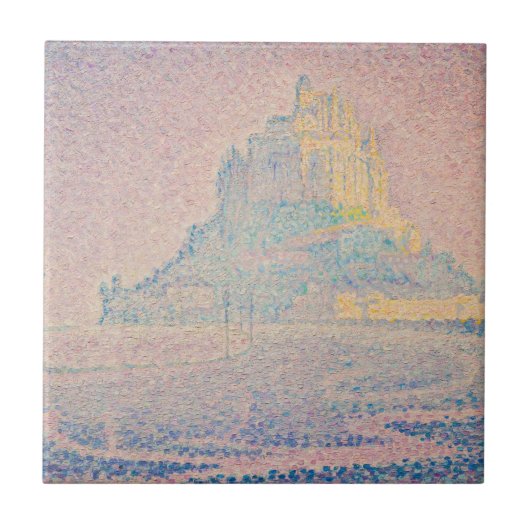 Paul Signac - Monte Saint Michel Fog und Sun Fliese (Vorderseite)