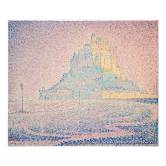 Paul Signac - Monte Saint Michel Fog und Sun Fotodruck (Vorne)