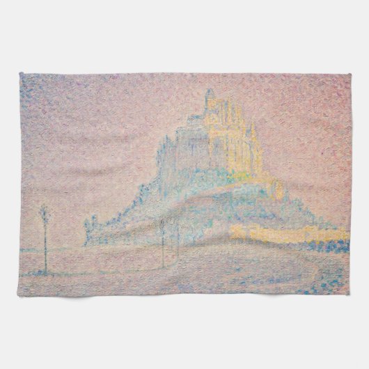 Paul Signac - Monte Saint Michel Fog und Sun Geschirrtuch (Horizontal)