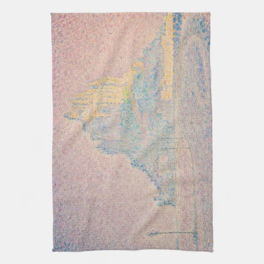 Paul Signac - Monte Saint Michel Fog und Sun Geschirrtuch (Vertikal)