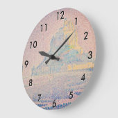 Paul Signac - Monte Saint Michel Fog und Sun Große Wanduhr (Winkel)