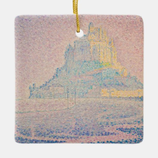 Paul Signac - Monte Saint Michel Fog und Sun Keramikornament (Vorderseite)