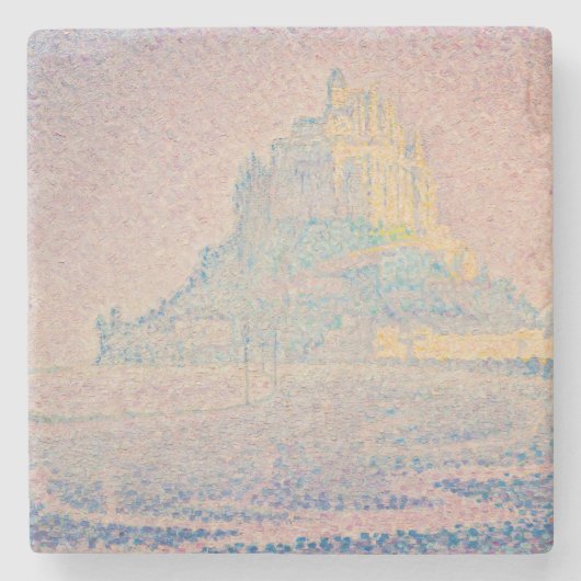 Paul Signac - Monte Saint Michel Fog und Sun Steinuntersetzer (Vorderseite)