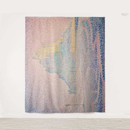 Paul Signac - Monte Saint Michel Fog und Sun Wandteppich (Vorderseite)