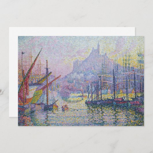 Paul Signac - Notre-Dame-de-la-Garde, Marseille Einladung (Vorne/Hinten)