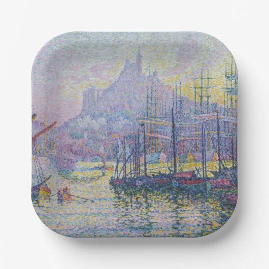 Paul Signac - Notre-Dame-de-la-Garde, Marseille Pappteller (Vorderseite)