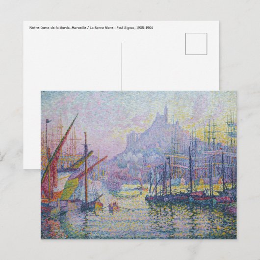 Paul Signac - Notre-Dame-de-la-Garde, Marseille Postkarte (Vorne/Hinten)