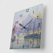 Paul Signac - Notre-Dame-de-la-Garde, Marseille Quadratische Wanduhr (Winkel)