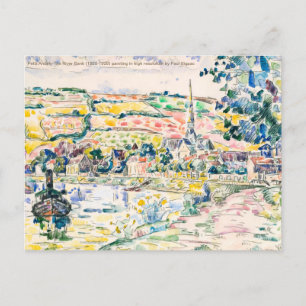 Paul Signac-Petit Anwey-The River Bank 1920-1929 Postkarte