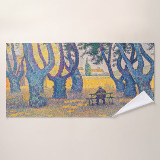 Paul Signac - Place des Lices, Saint-Tropez Badhandtuch Set (Badehandtuch)