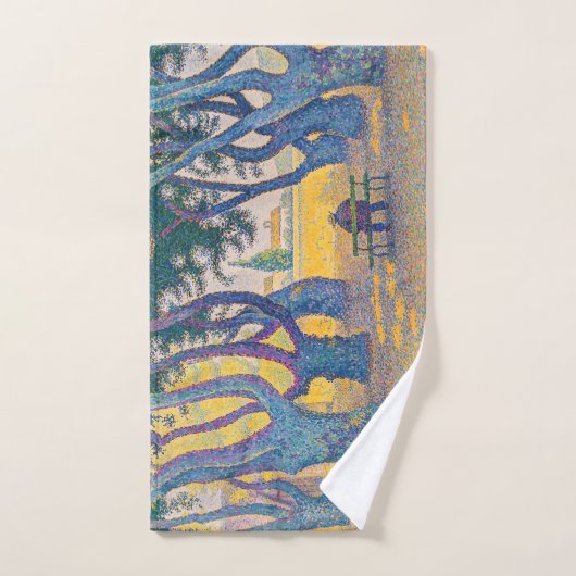 Paul Signac - Place des Lices, Saint-Tropez Badhandtuch Set (Handtuch)