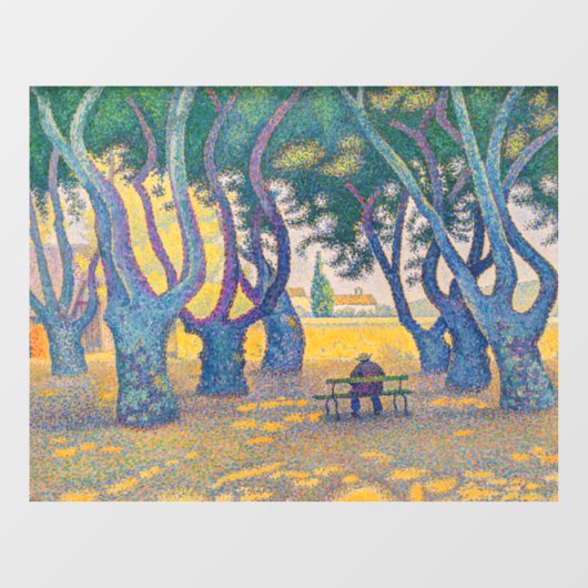 Paul Signac - Place des Lices, Saint-Tropez Fensteraufkleber (Blatt)