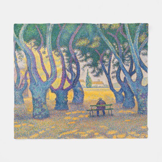 Paul Signac - Place des Lices, Saint-Tropez Fleecedecke (Vorderseite (Horizontal))