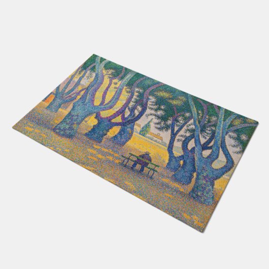 Paul Signac - Place des Lices, Saint-Tropez Fußmatte (Schrägansicht)