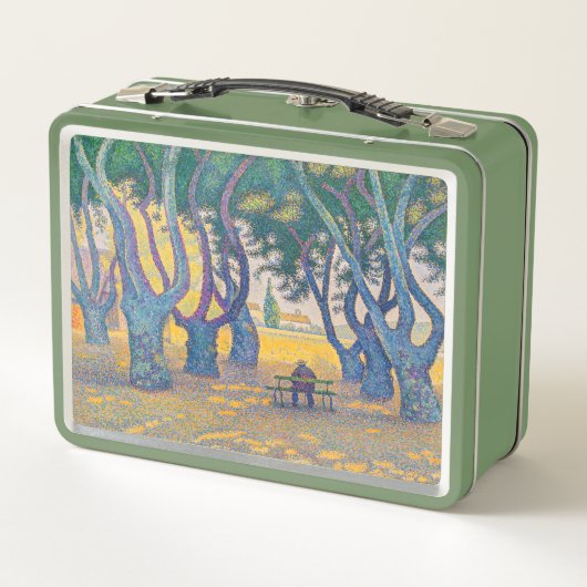 Paul Signac - Place des Lices, Saint-Tropez Metall Brotdose (Rückseite)