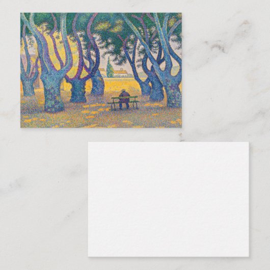 Paul Signac - Place des Lices, Saint-Tropez Mitteilungskarte (Vorne/Hinten)