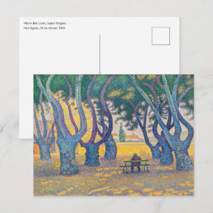Paul Signac - Place des Lices, Saint-Tropez Postkarte