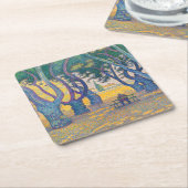 Paul Signac - Place des Lices, Saint-Tropez Rechteckiger Pappuntersetzer (angewinkelt)