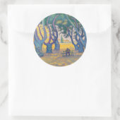 Paul Signac - Place des Lices, Saint-Tropez Runder Aufkleber (Tasche)