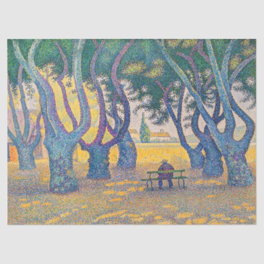 Paul Signac - Place des Lices, Saint-Tropez Seidenpapier (Vorderseite)
