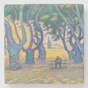 Paul Signac - Place des Lices, Saint-Tropez Steinuntersetzer