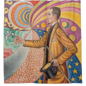 Paul Signac - Portrait von Felix Feneon, Opus 217 Duschvorhang (Vorderseite)