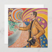 Paul Signac - Portrait von Felix Feneon, Opus 217 Einladung (Vorne/Hinten)