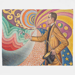 Paul Signac - Portrait von Felix Feneon, Opus 217 Fleecedecke