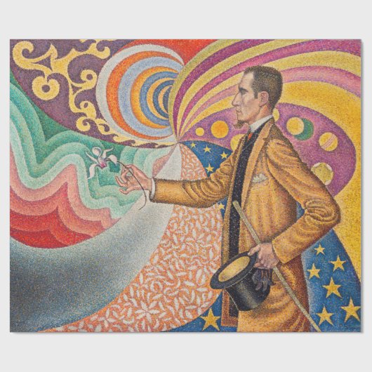 Paul Signac - Portrait von Felix Feneon, Opus 217 Geschenkpapier (Flach)