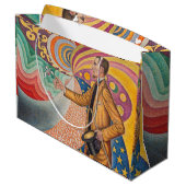 Paul Signac - Portrait von Felix Feneon, Opus 217 Große Geschenktüte (Rückseite Schrägansicht)