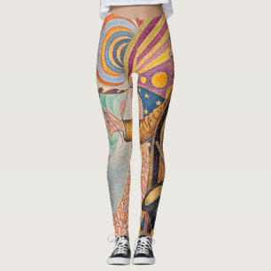 Paul Signac - Portrait von Felix Feneon, Opus 217 Leggings