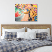 Paul Signac - Portrait von Felix Feneon, Opus 217 Leinwanddruck (Insitu (Schlafzimmer))