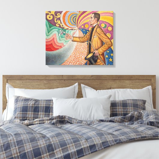 Paul Signac - Portrait von Felix Feneon, Opus 217 Leinwanddruck (Insitu (Schlafzimmer))