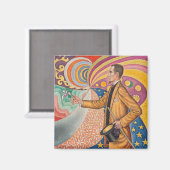 Paul Signac - Portrait von Felix Feneon, Opus 217 Magnet (Vorderseite/Rückseite)