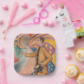 Paul Signac - Portrait von Felix Feneon, Opus 217 Pappteller (Party)