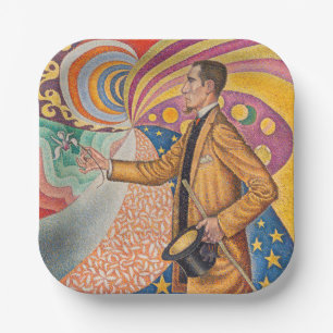Paul Signac - Portrait von Felix Feneon, Opus 217 Pappteller