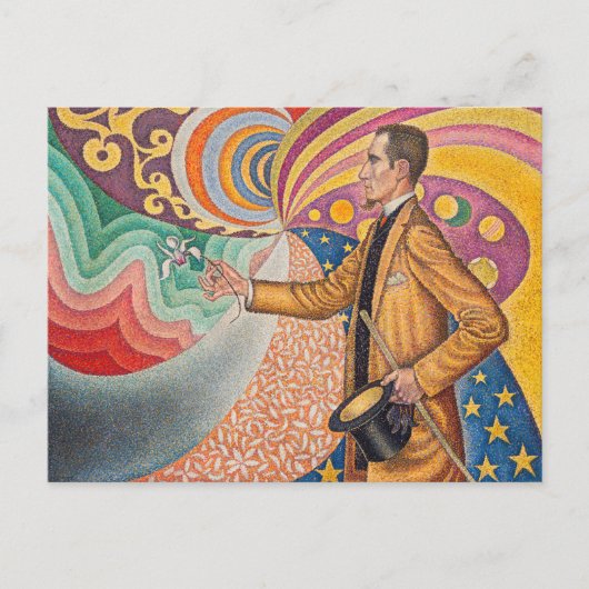 Paul Signac - Portrait von Felix Feneon, Opus 217 Postkarte (Vorderseite)