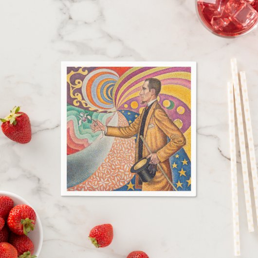 Paul Signac - Portrait von Felix Feneon, Opus 217 Serviette (Beispiel)