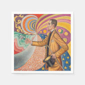 Paul Signac - Portrait von Felix Feneon, Opus 217 Serviette (Vorderseite)