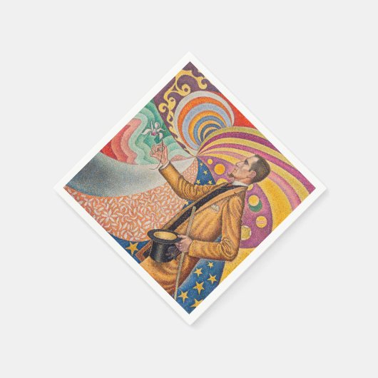 Paul Signac - Portrait von Felix Feneon, Opus 217 Serviette (Ecke)