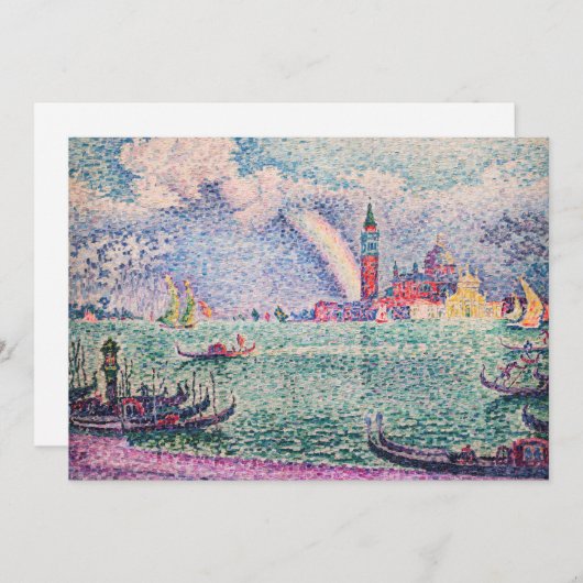 Paul Signac - Rainbow, Venedig Dankeskarte (Vorne/Hinten)