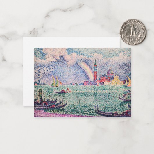 Paul Signac - Rainbow, Venedig Mitteilungskarte (Vorderseite/Rückseite Beispiel)