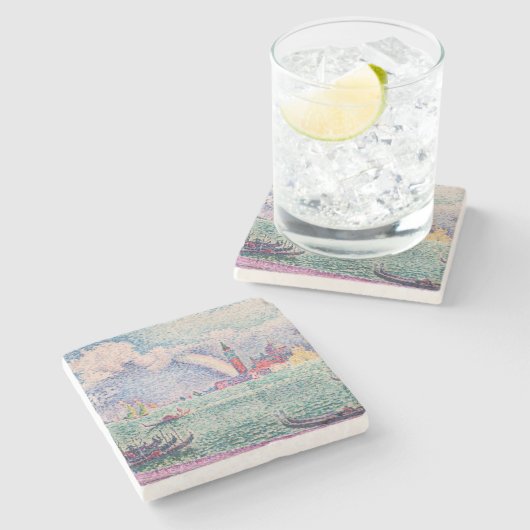 Paul Signac - Rainbow, Venedig Steinuntersetzer (Seitenansicht)