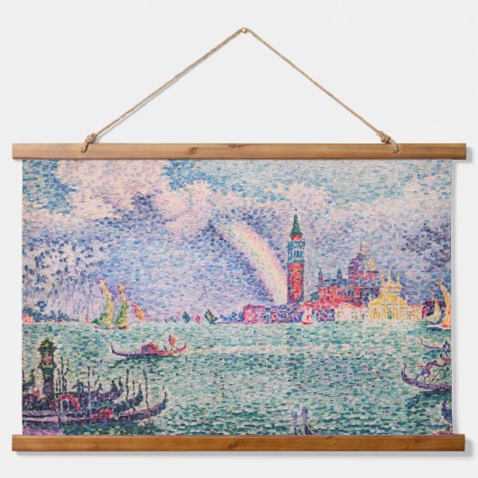 Paul Signac - Rainbow, Venedig Wandteppich Mit Holzrahmen (Vorne)